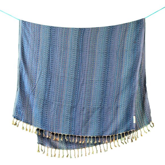 Salt Rag Beach Towel - "Blue Hippie Rag" [Sand Free Turkish Beach Towel] - Picture 1 of 4